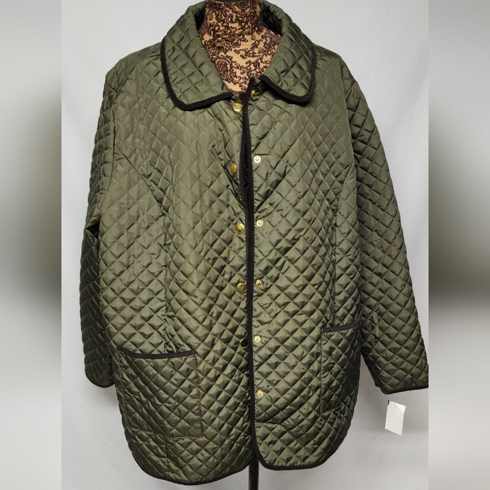 Jessica London Plus Size Snap-Front Quilted Coat. Sz 32w. NWTs DEAL! - Picture 4 of 4